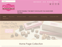 Tablet Screenshot of fowlerschocolates.com